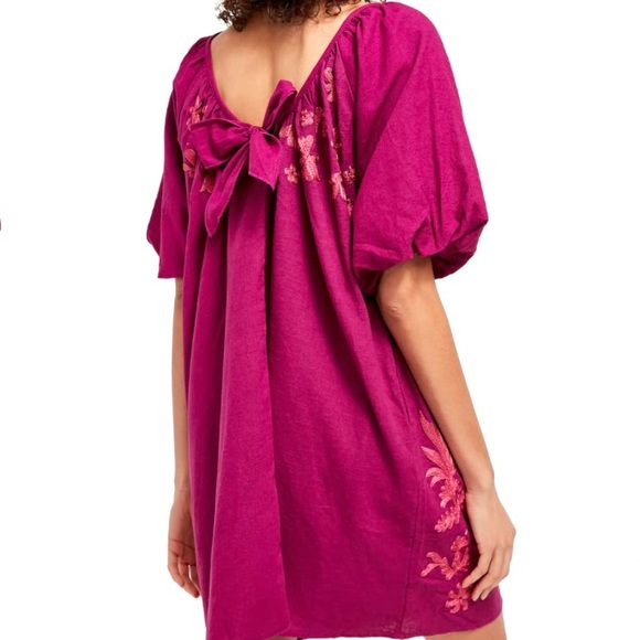 NWT Free People Fiona Dress in Bright Plum. XS - Picture 2 of 8